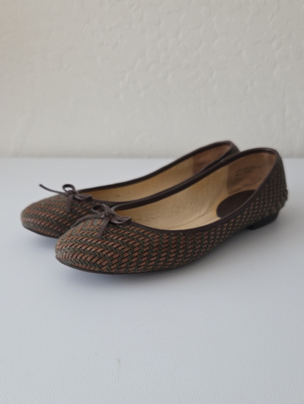 Coach And Four Woven Ballet Flats in Brown Comfort Slip-Ons